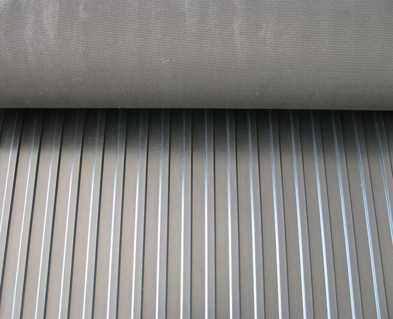 Wide Ribbed Rubber Flooring