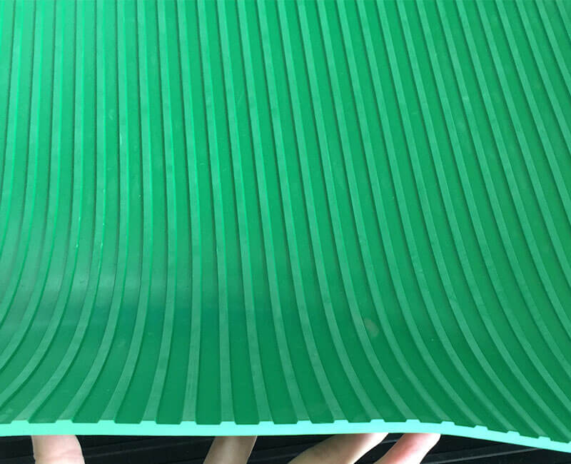 Wide Ribbed Rubber Flooring